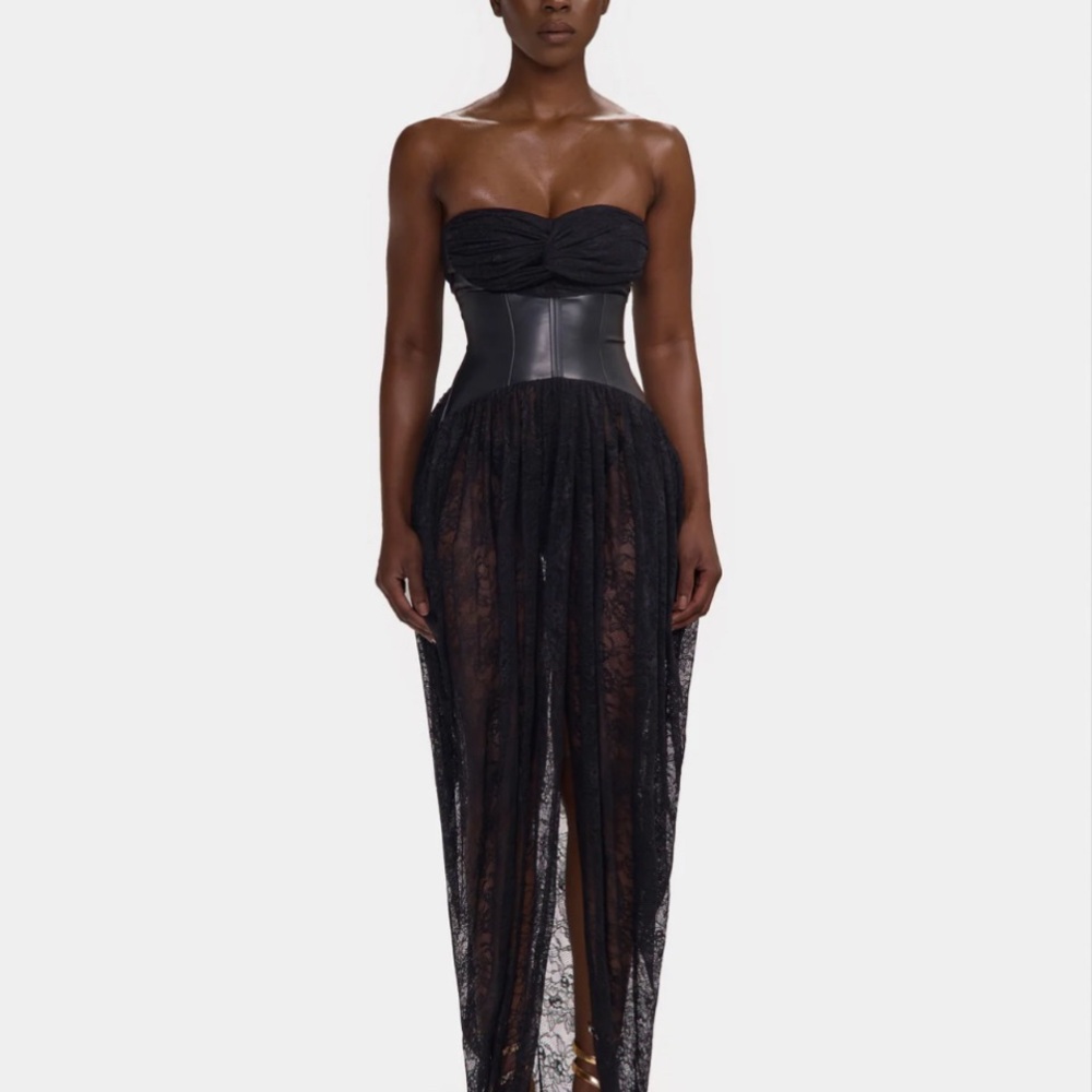 BBX BRAND Elegant Black Strapless Dress